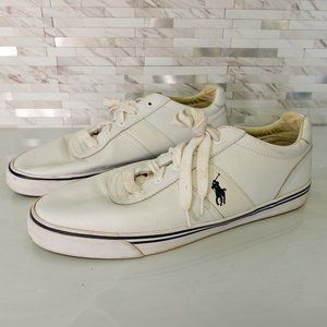 Polo Ralph Lauren Leather Sneakers 13 White Low Top Lace‎ Up Outdoor Hanford